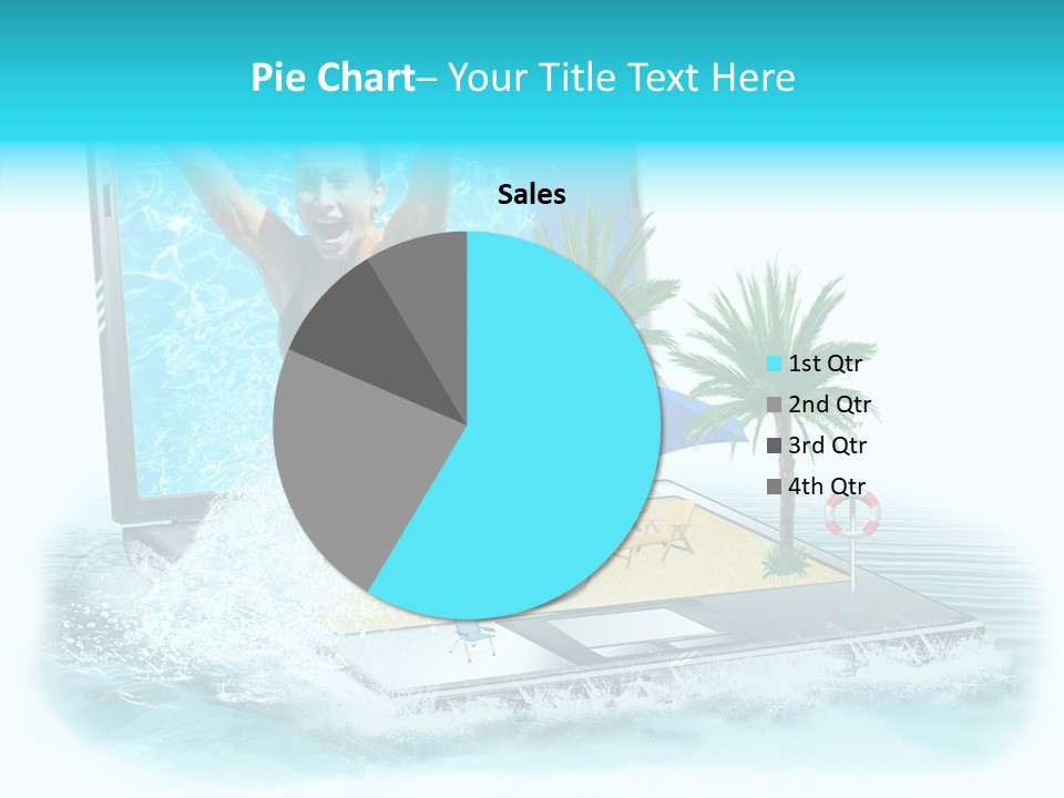 Flugzeug Tropen Buchen PowerPoint Template
