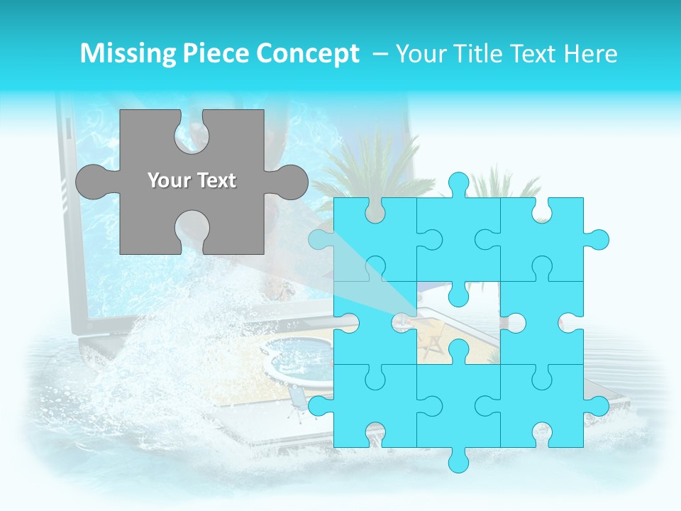 Flugzeug Tropen Buchen PowerPoint Template