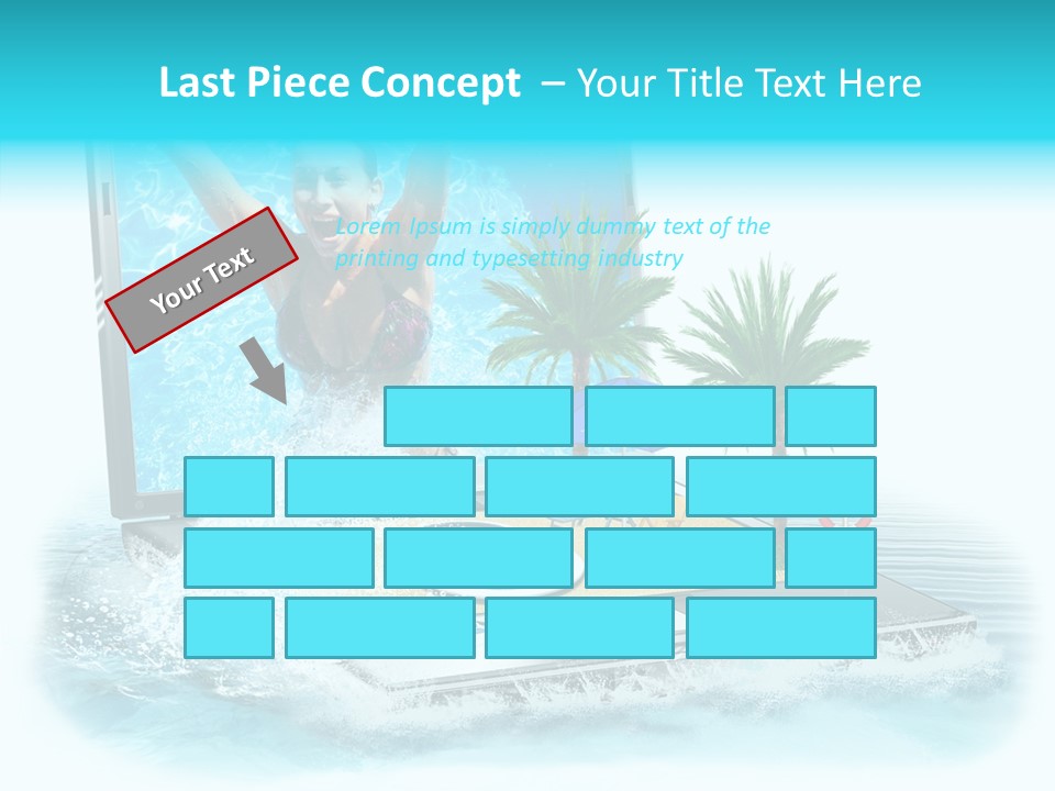 Flugzeug Tropen Buchen PowerPoint Template
