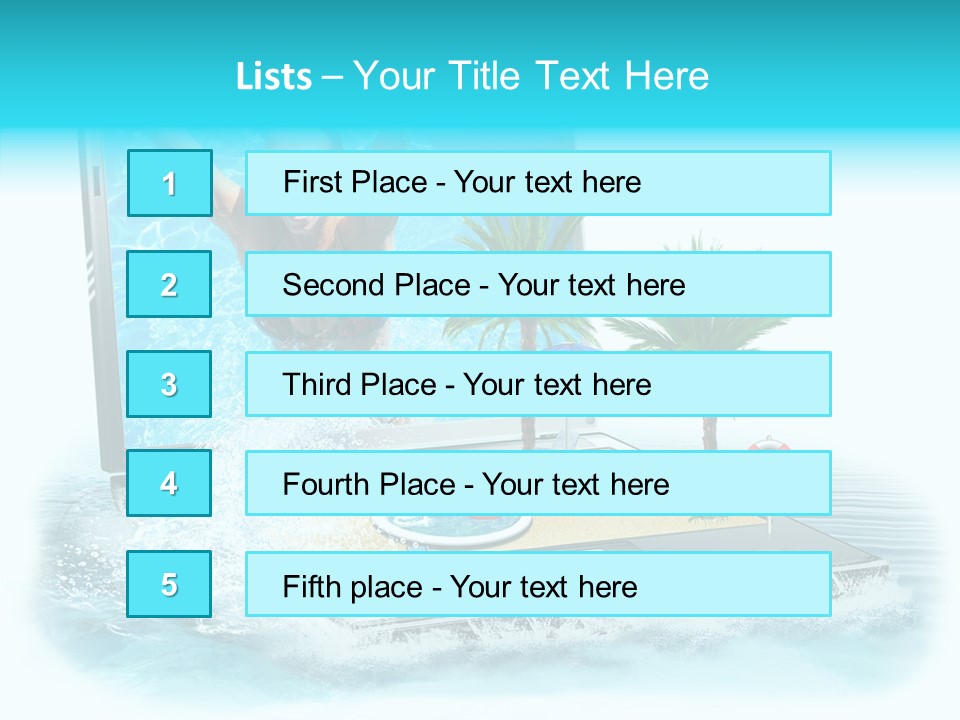 Flugzeug Tropen Buchen PowerPoint Template