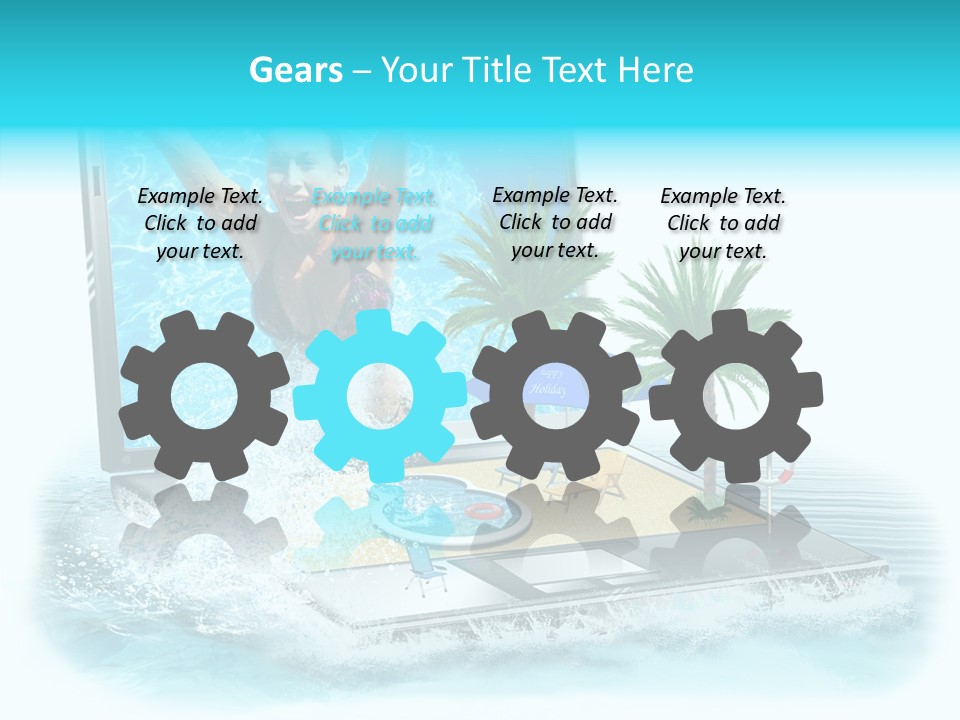 Flugzeug Tropen Buchen PowerPoint Template