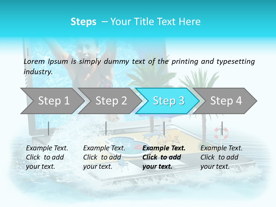 Flugzeug Tropen Buchen PowerPoint Template