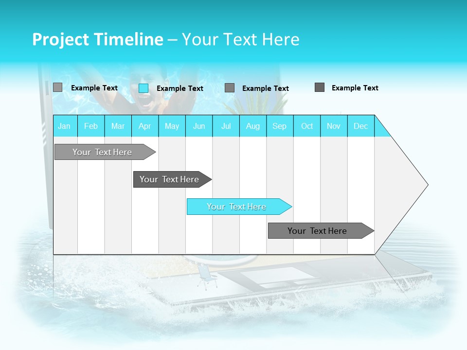 Flugzeug Tropen Buchen PowerPoint Template