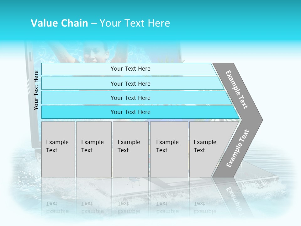 Flugzeug Tropen Buchen PowerPoint Template