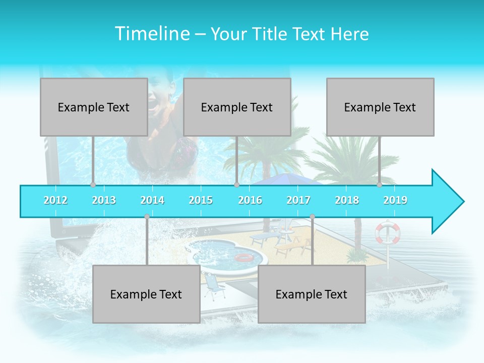 Flugzeug Tropen Buchen PowerPoint Template
