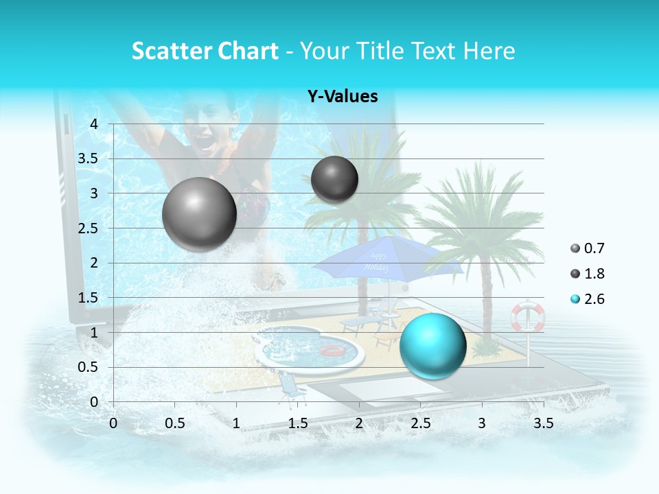 Flugzeug Tropen Buchen PowerPoint Template