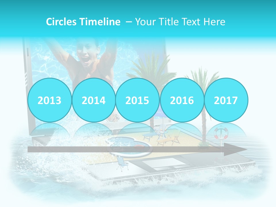 Flugzeug Tropen Buchen PowerPoint Template