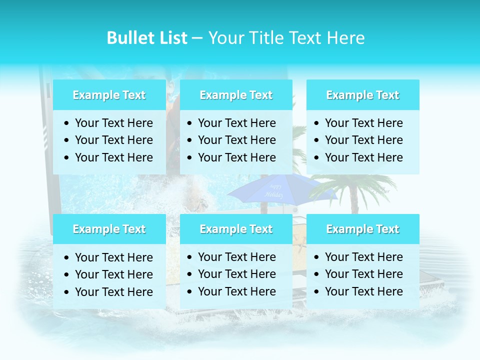Flugzeug Tropen Buchen PowerPoint Template