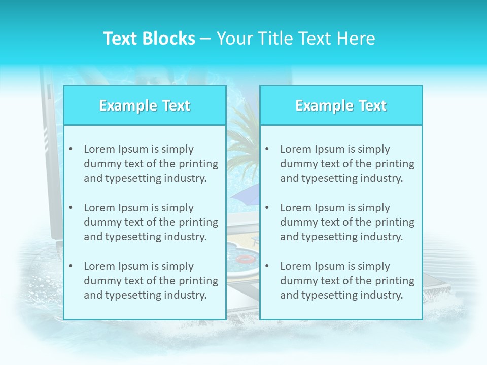 Flugzeug Tropen Buchen PowerPoint Template