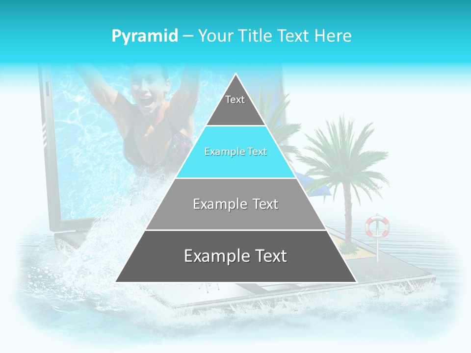 Flugzeug Tropen Buchen PowerPoint Template