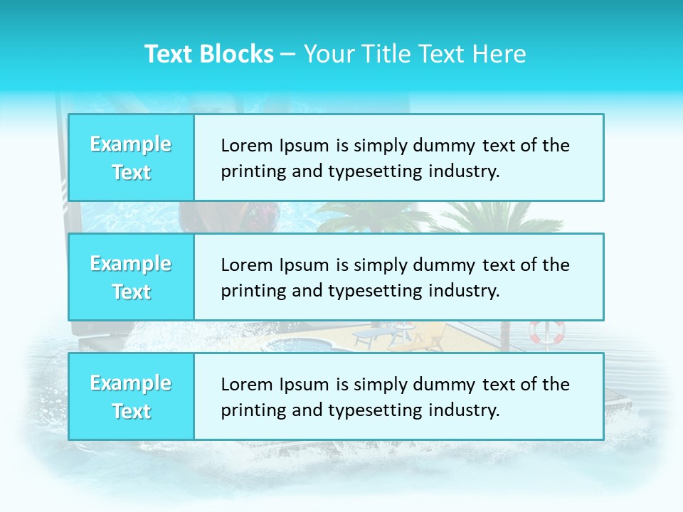 Flugzeug Tropen Buchen PowerPoint Template