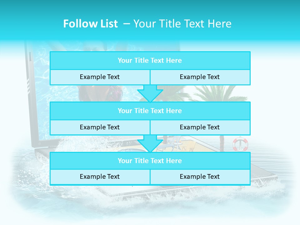 Flugzeug Tropen Buchen PowerPoint Template
