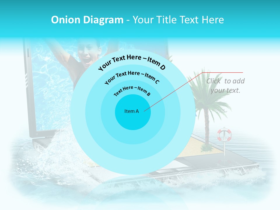 Flugzeug Tropen Buchen PowerPoint Template