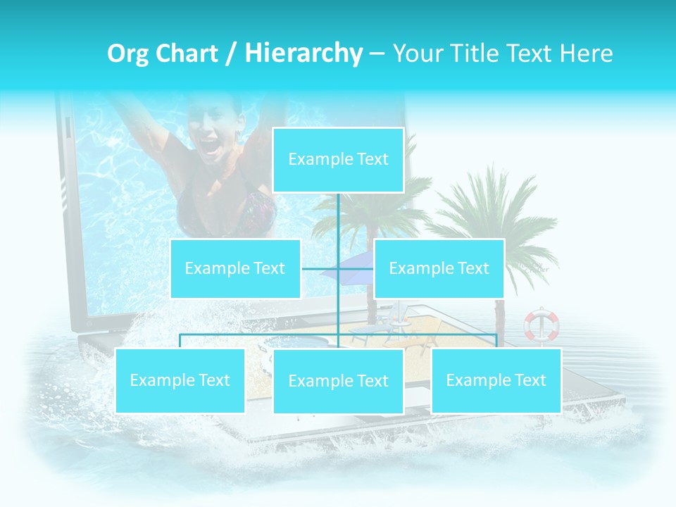 Flugzeug Tropen Buchen PowerPoint Template