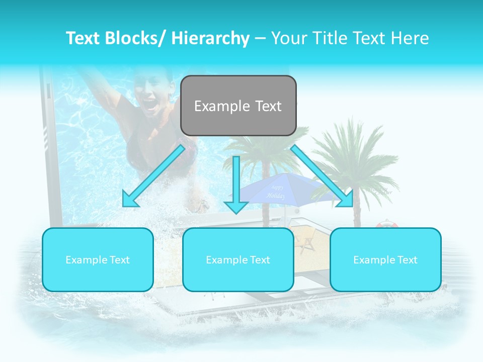Flugzeug Tropen Buchen PowerPoint Template