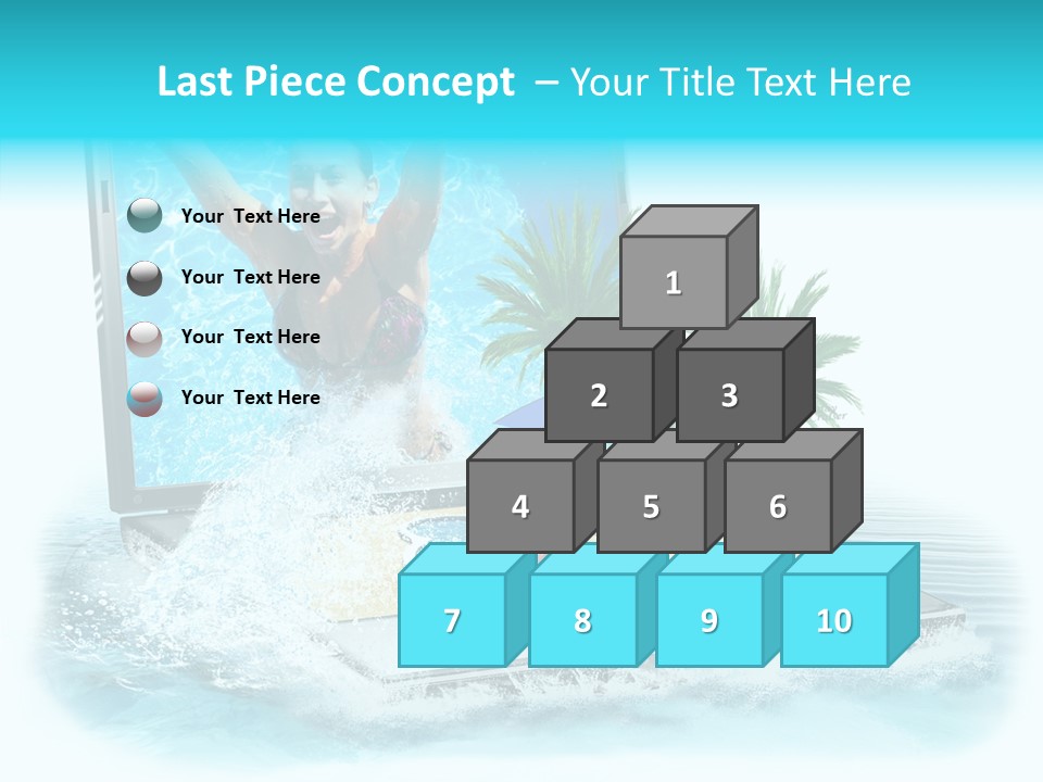 Flugzeug Tropen Buchen PowerPoint Template