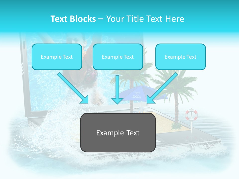 Flugzeug Tropen Buchen PowerPoint Template