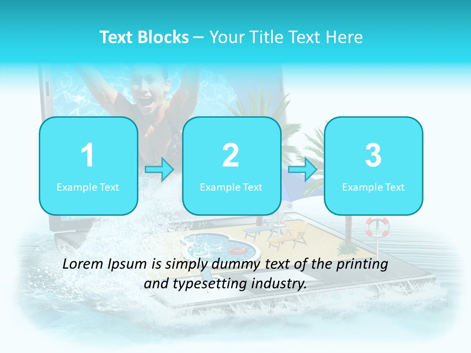 Flugzeug Tropen Buchen PowerPoint Template