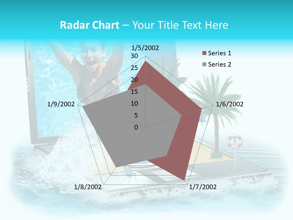 Flugzeug Tropen Buchen PowerPoint Template