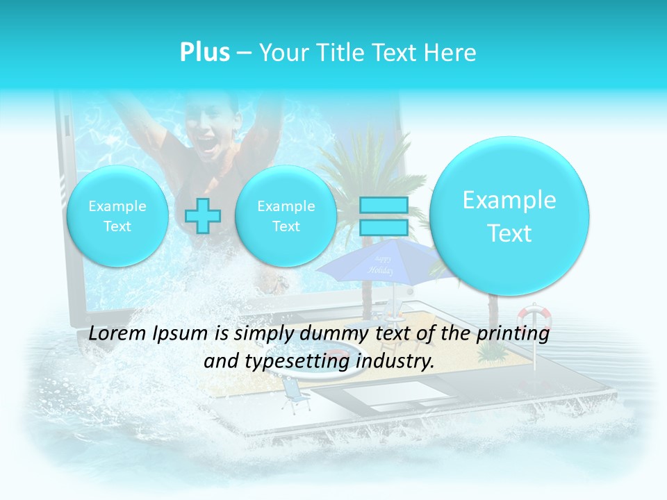 Flugzeug Tropen Buchen PowerPoint Template