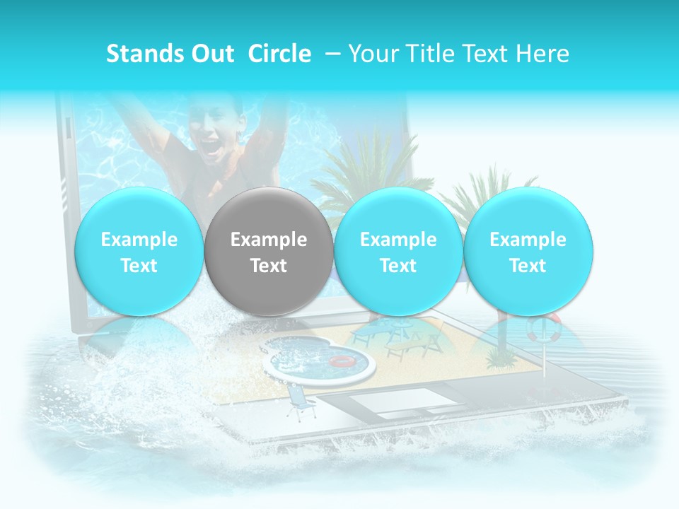 Flugzeug Tropen Buchen PowerPoint Template