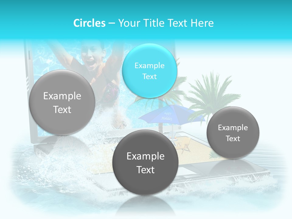 Flugzeug Tropen Buchen PowerPoint Template