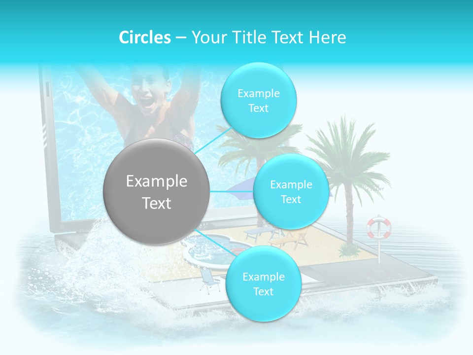 Flugzeug Tropen Buchen PowerPoint Template