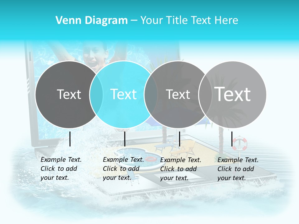 Flugzeug Tropen Buchen PowerPoint Template