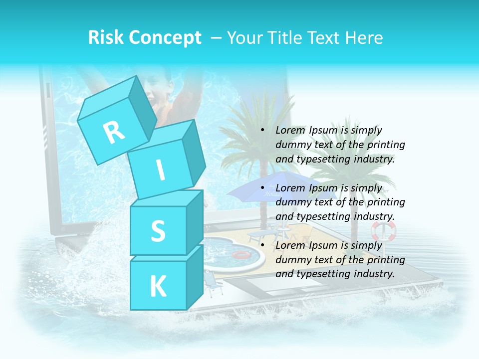 Flugzeug Tropen Buchen PowerPoint Template