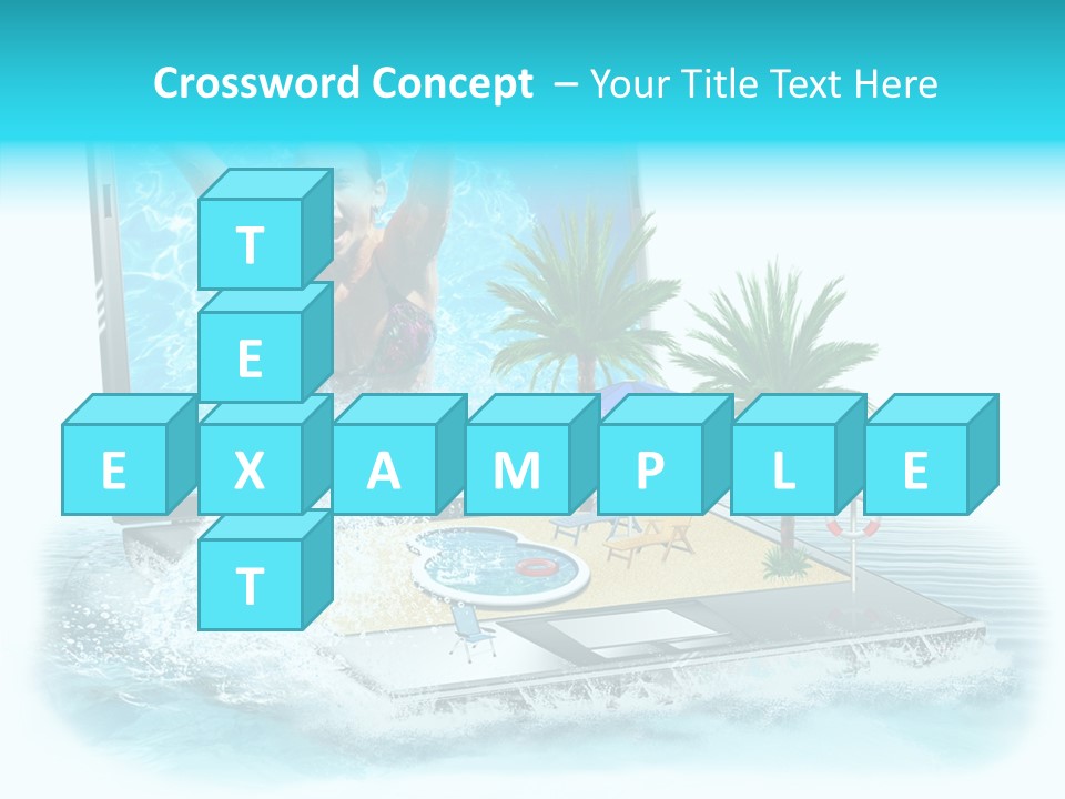 Flugzeug Tropen Buchen PowerPoint Template