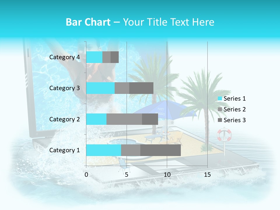 Flugzeug Tropen Buchen PowerPoint Template