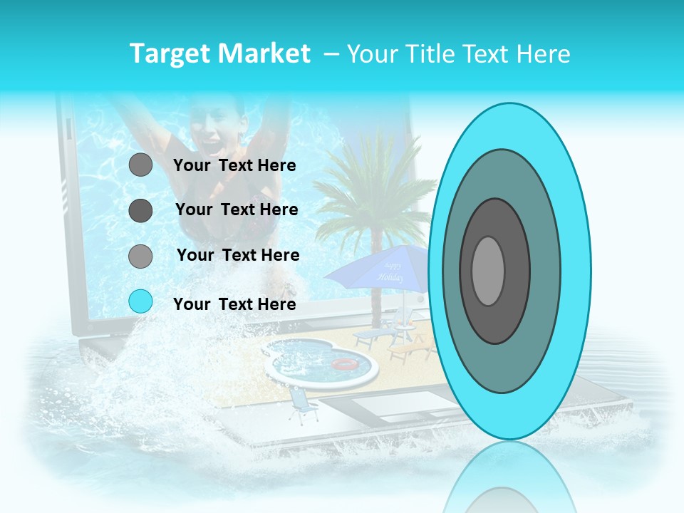 Flugzeug Tropen Buchen PowerPoint Template