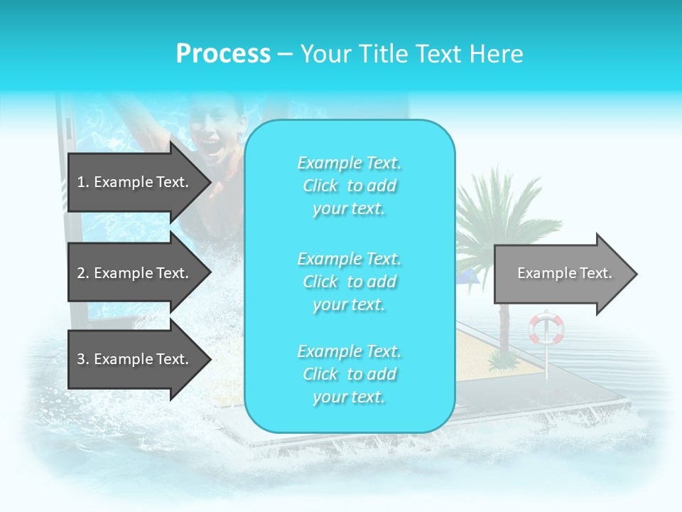 Flugzeug Tropen Buchen PowerPoint Template