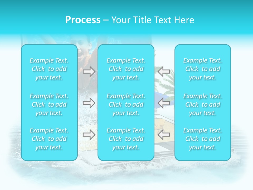 Flugzeug Tropen Buchen PowerPoint Template
