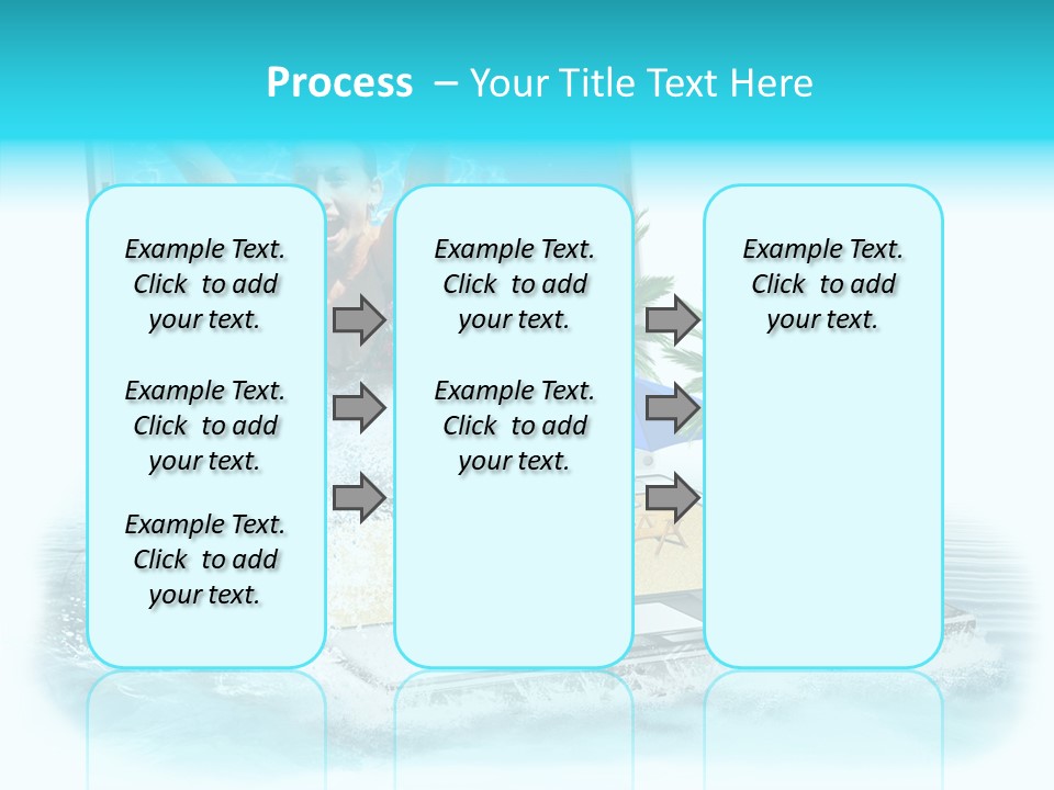 Flugzeug Tropen Buchen PowerPoint Template