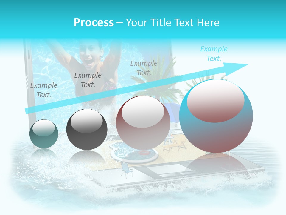 Flugzeug Tropen Buchen PowerPoint Template