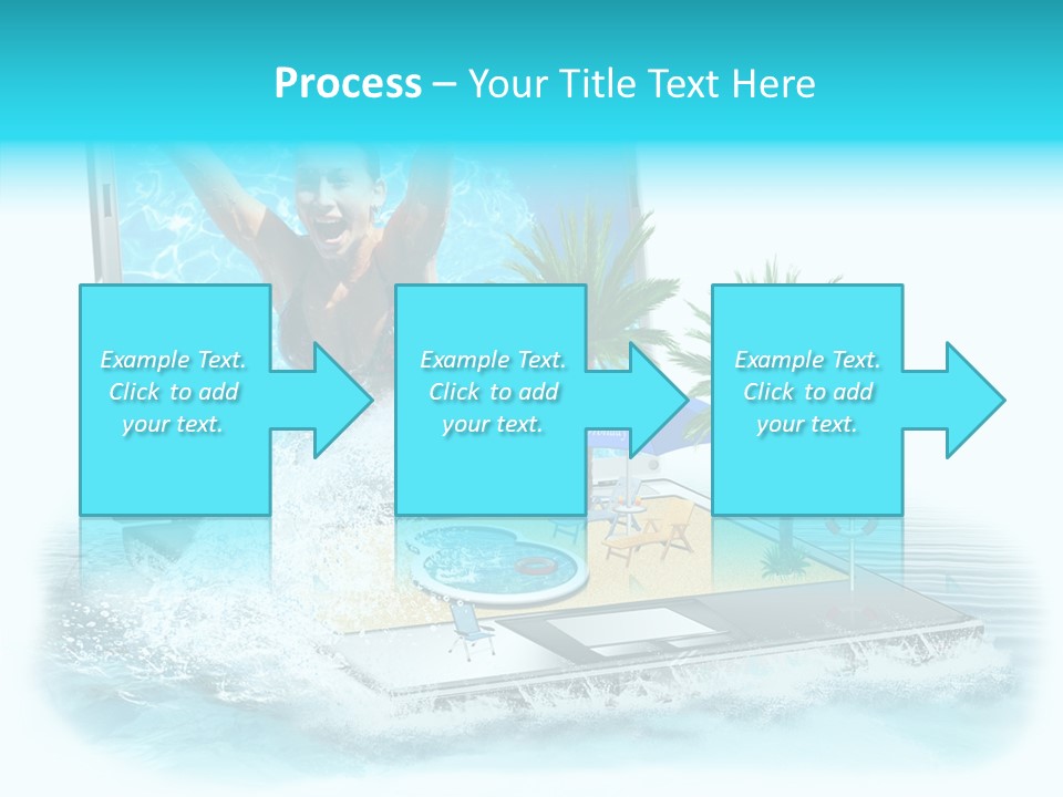 Flugzeug Tropen Buchen PowerPoint Template