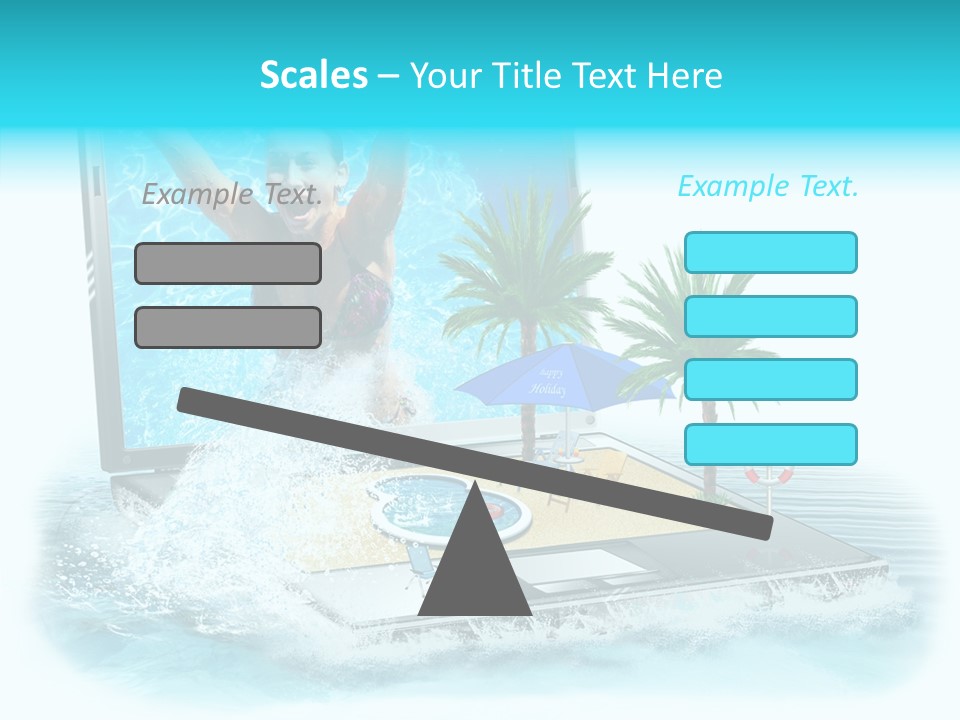 Flugzeug Tropen Buchen PowerPoint Template