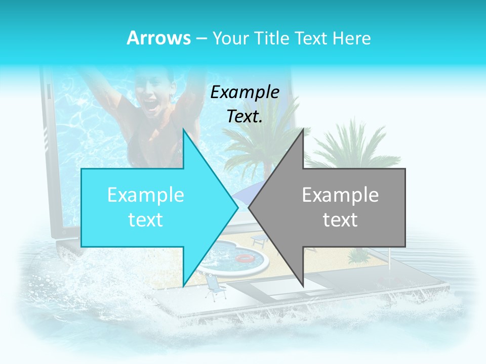 Flugzeug Tropen Buchen PowerPoint Template