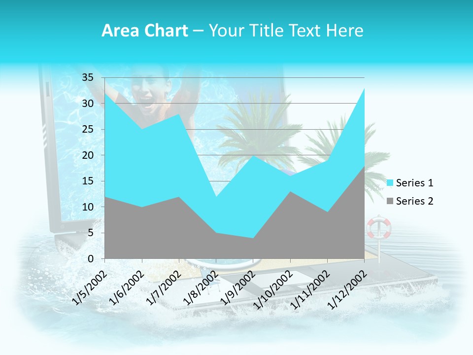 Flugzeug Tropen Buchen PowerPoint Template