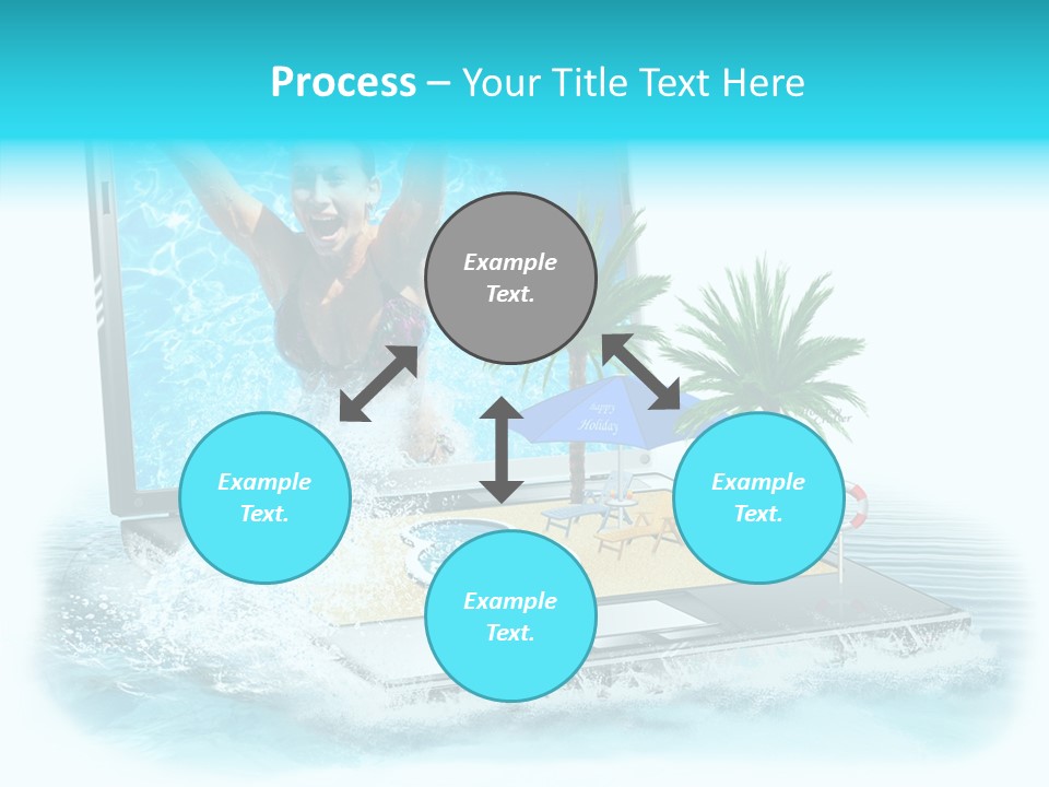 Flugzeug Tropen Buchen PowerPoint Template