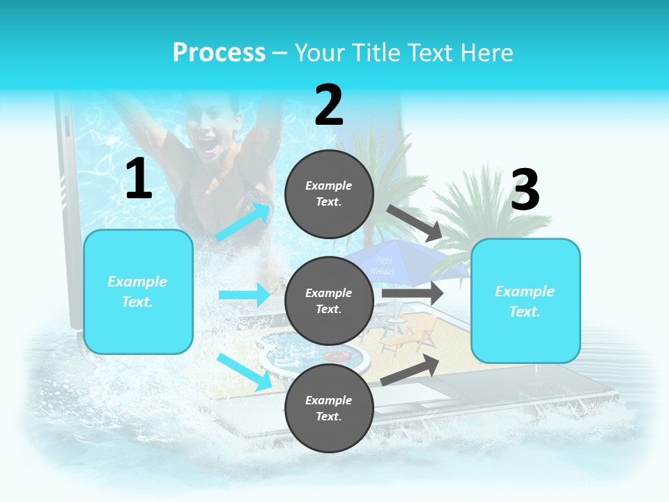 Flugzeug Tropen Buchen PowerPoint Template