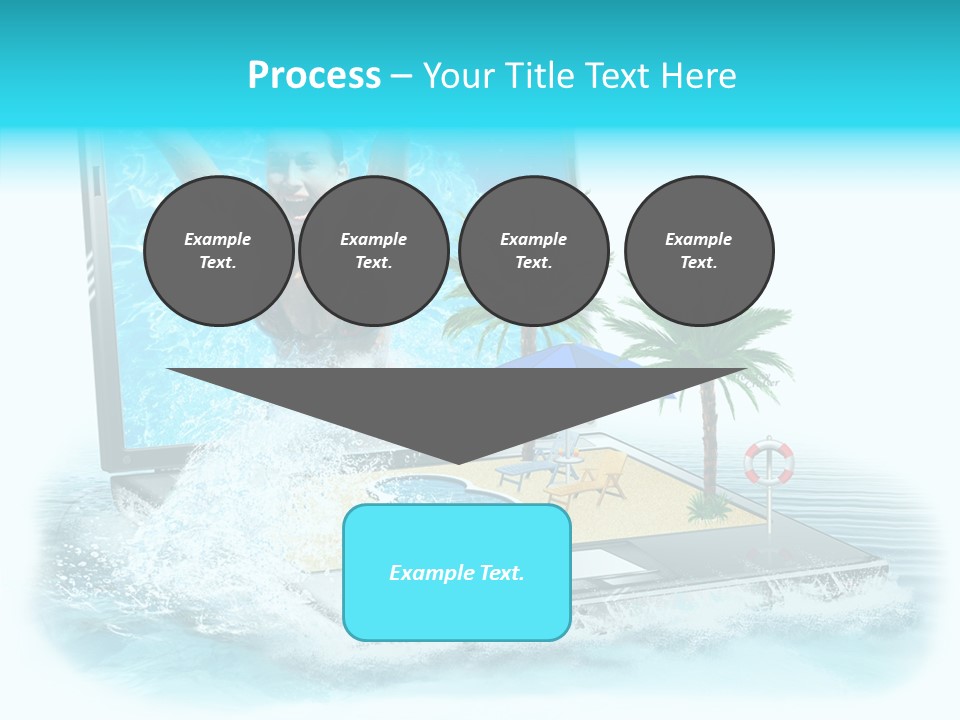 Flugzeug Tropen Buchen PowerPoint Template