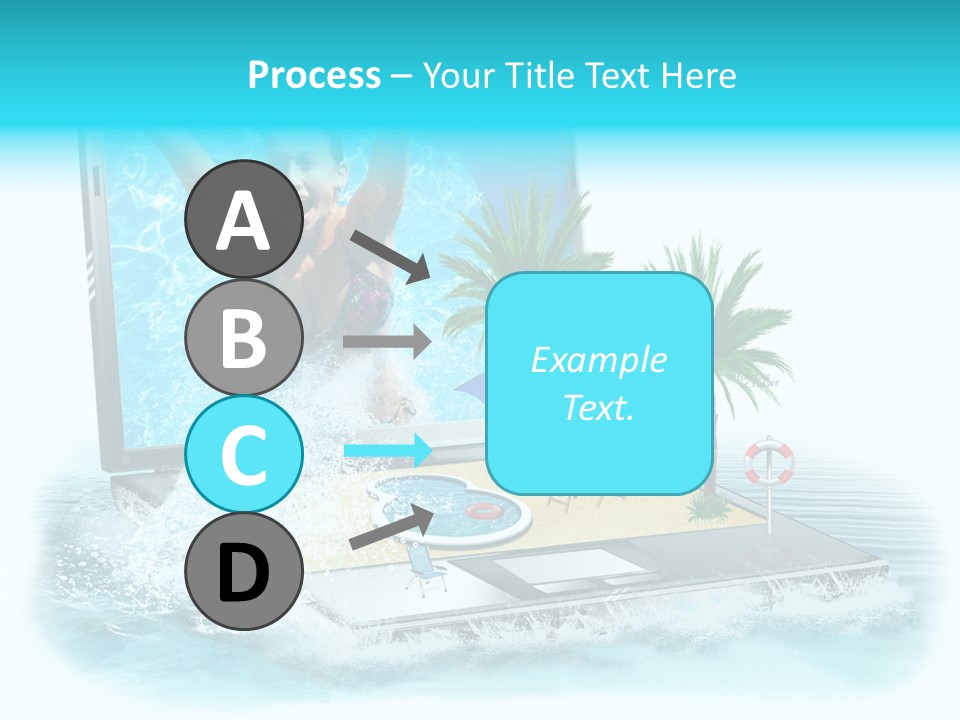 Flugzeug Tropen Buchen PowerPoint Template