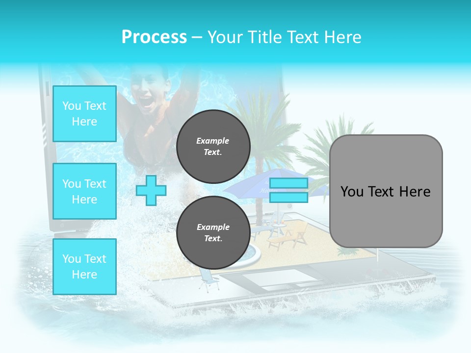 Flugzeug Tropen Buchen PowerPoint Template