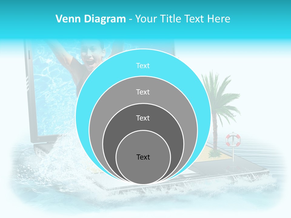 Flugzeug Tropen Buchen PowerPoint Template