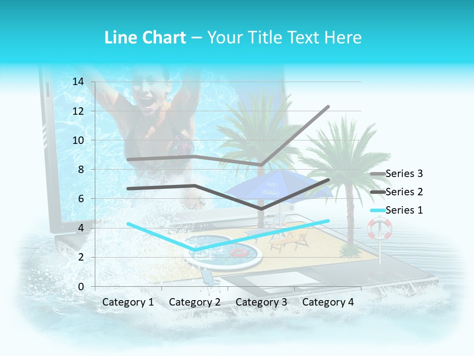 Flugzeug Tropen Buchen PowerPoint Template