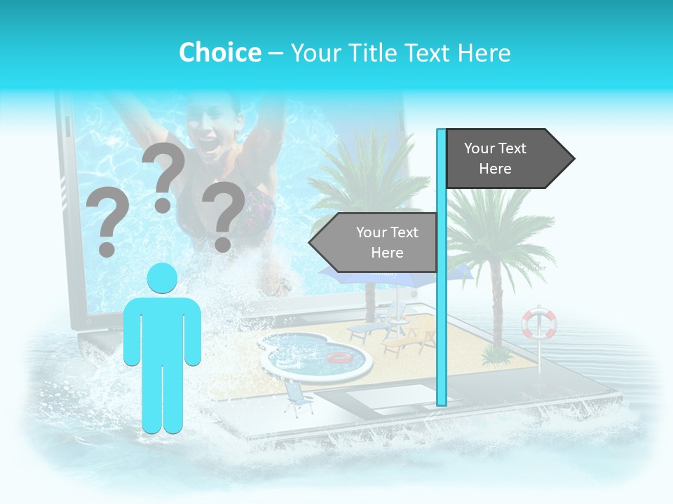 Flugzeug Tropen Buchen PowerPoint Template