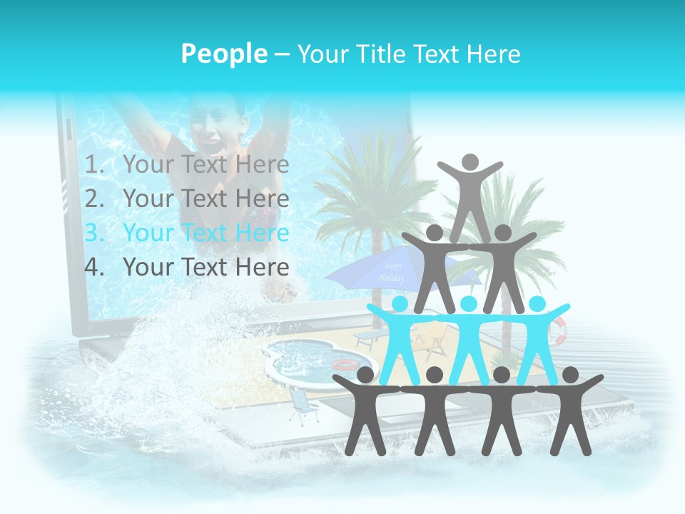 Flugzeug Tropen Buchen PowerPoint Template