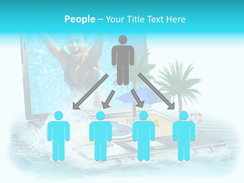 Flugzeug Tropen Buchen PowerPoint Template